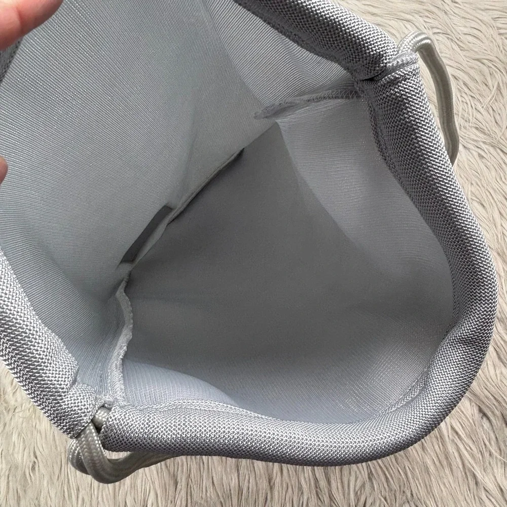 Nike Heritage Metallic Silver Mesh Drawstring Backpack Bag